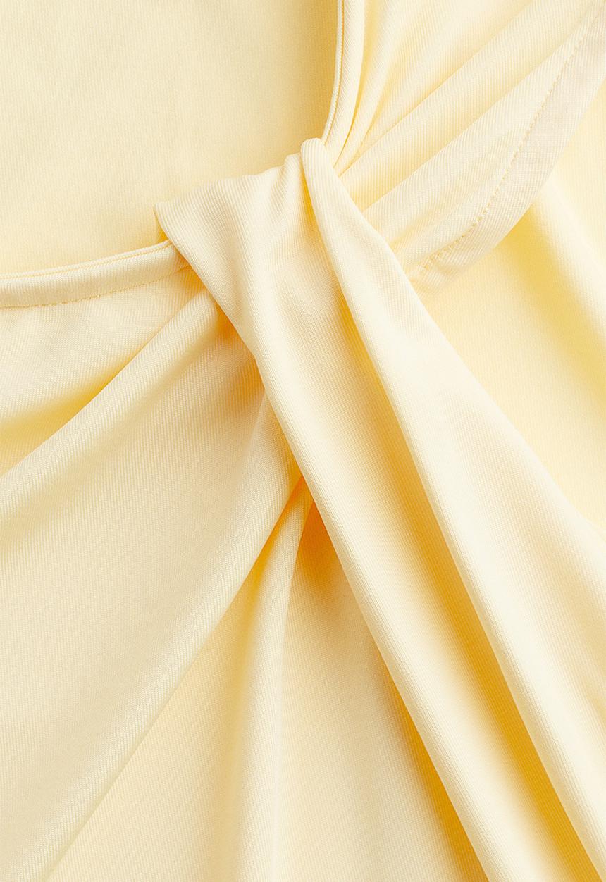 H&M - Twist-detail vest top - light yellow