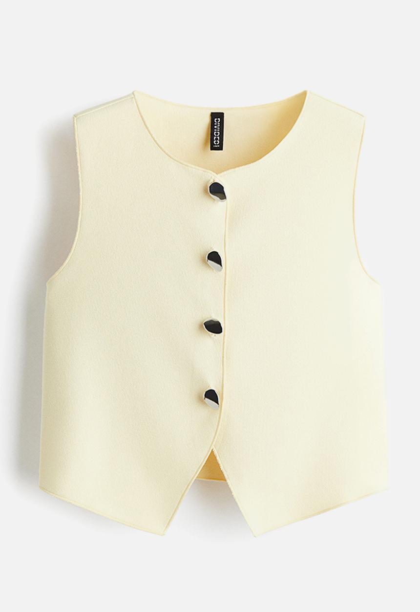H&M - Jersey waistcoat - yellow
