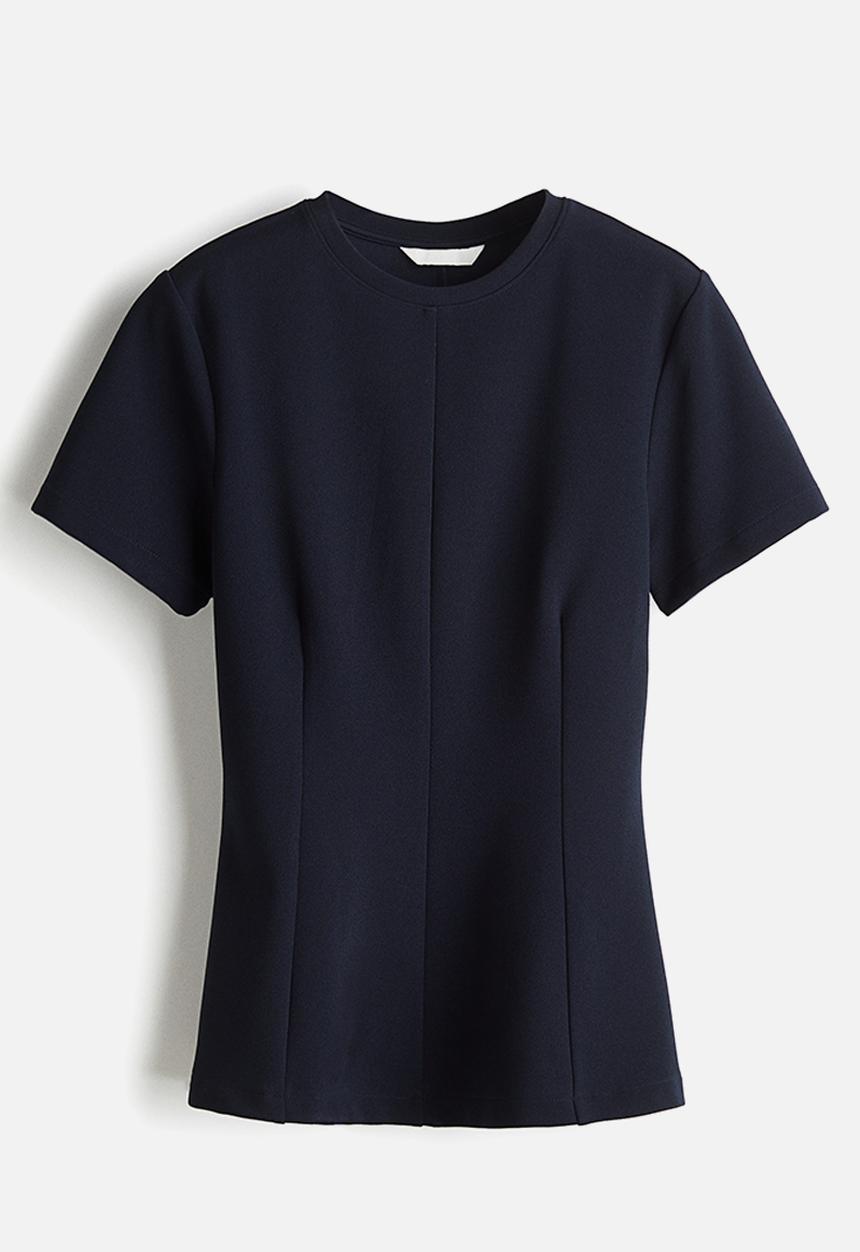 H&M - Waisted top - navy blue