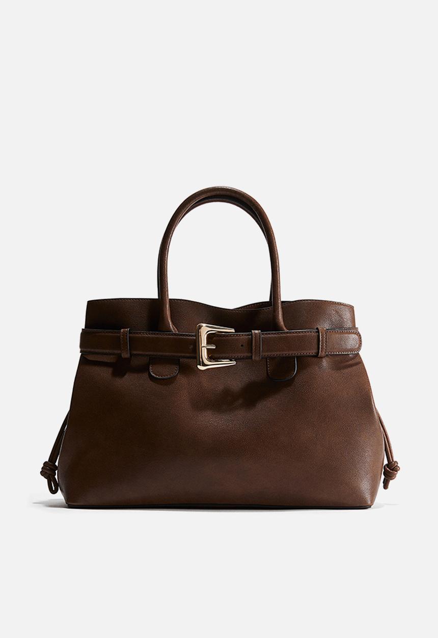 H&M - Belt-detail tote bag - dark brown