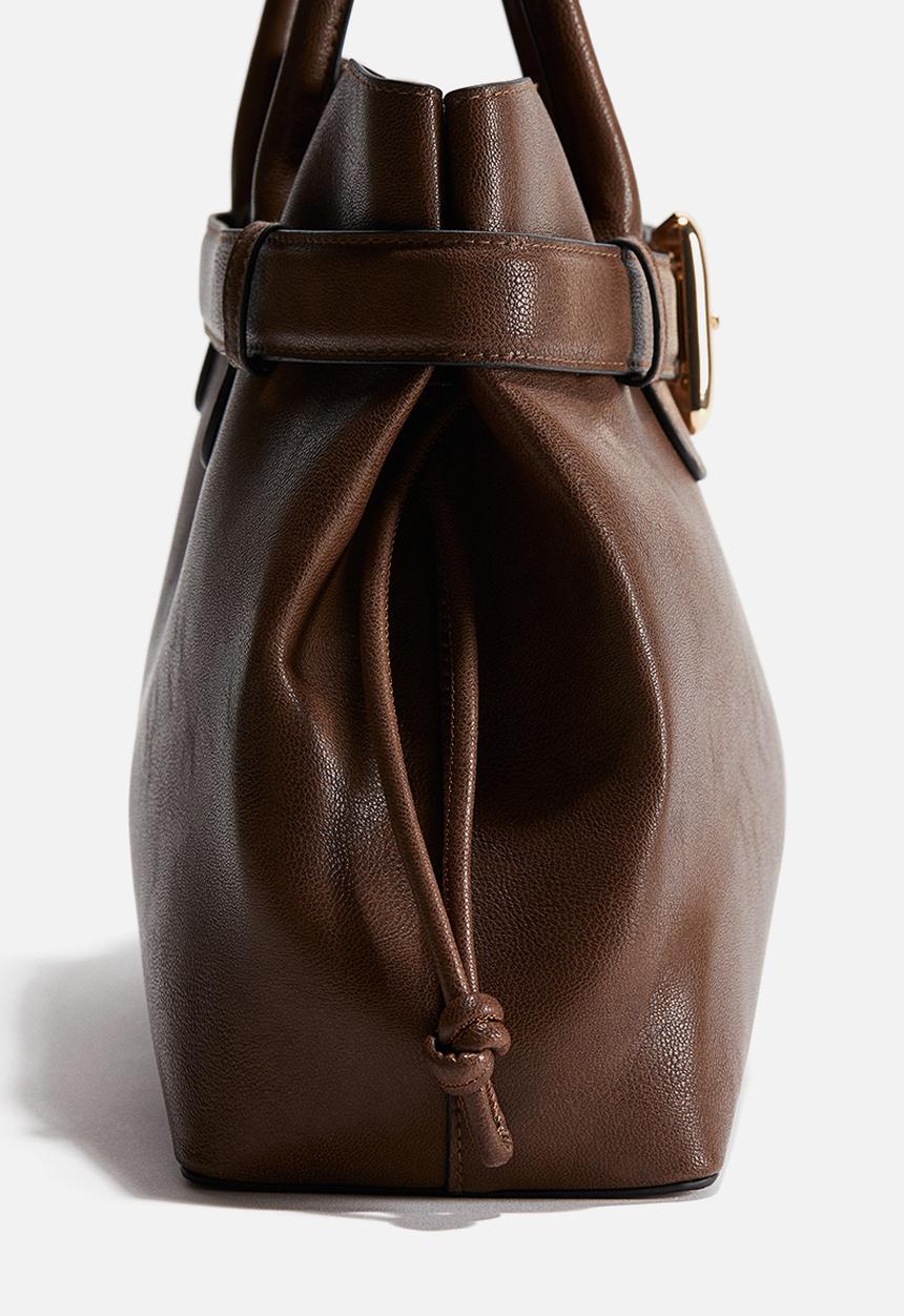 H&M - Belt-detail tote bag - dark brown
