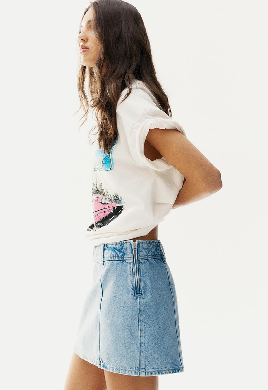 H&M - Mini skirt - light denim blue