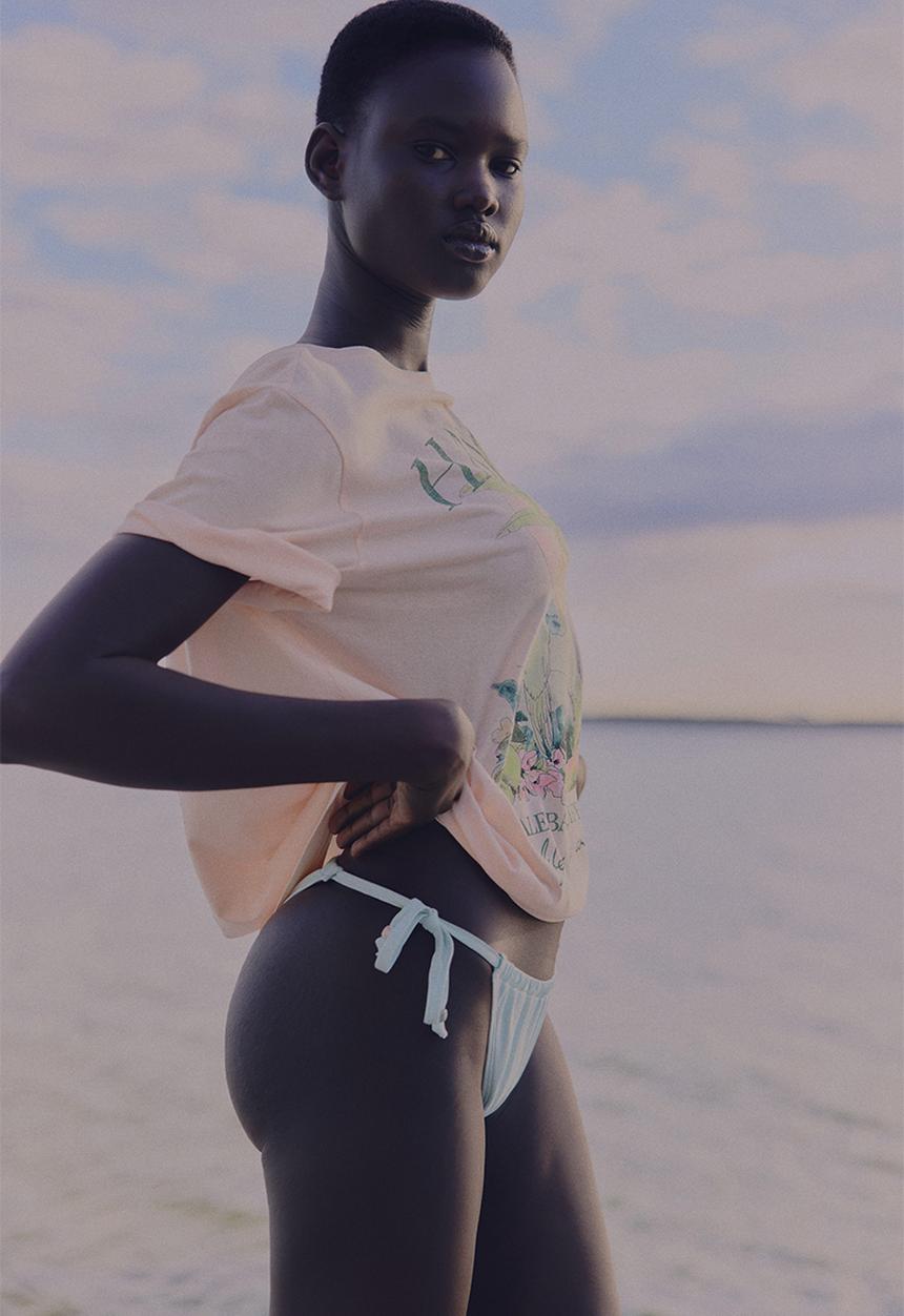 H&M - Printed t-shirt - powder pink hawaii