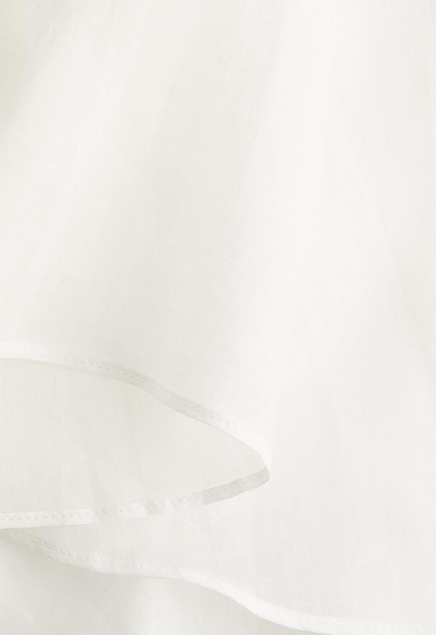 H&M - Voluminous ramie blouse - white