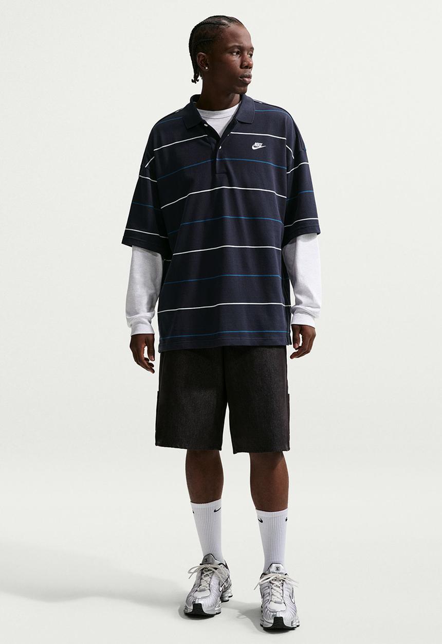 Nike -  NSW Club Oversized Polo Shirt - Navy/Blue
