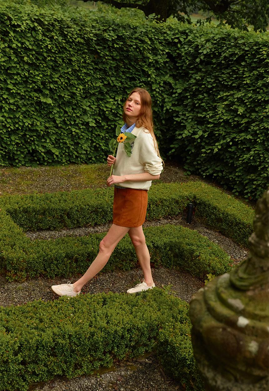 H&M - A-line mini skirt - terracotta