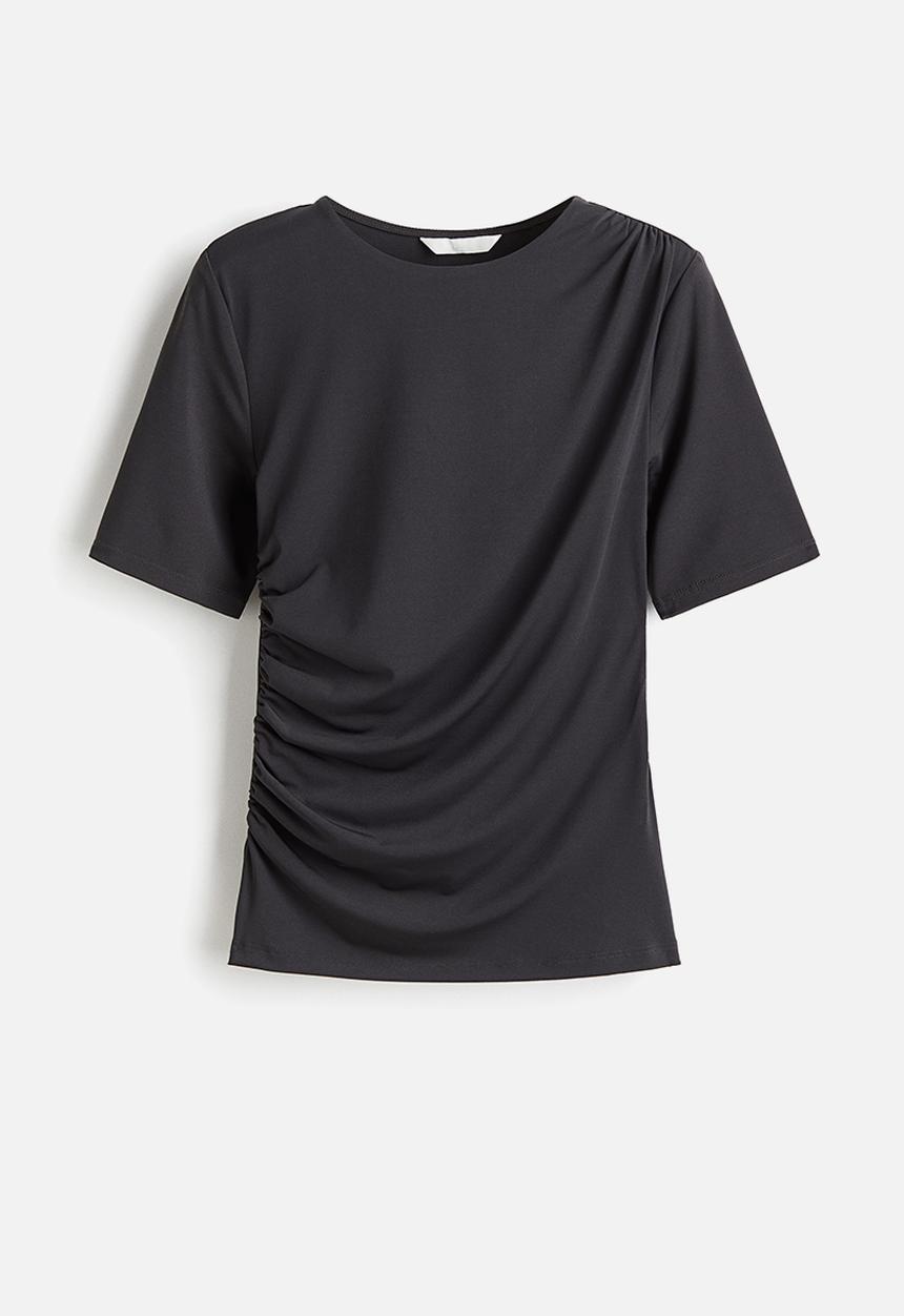 H&M - Draped top - dark grey