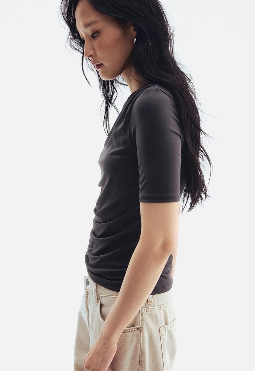 H&M - Draped top - dark grey
