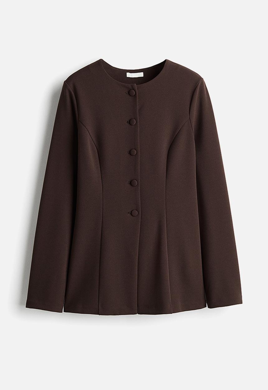 H&M - Interlock blazer - dark brown