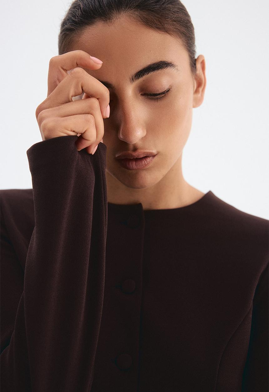 H&M - Interlock blazer - dark brown