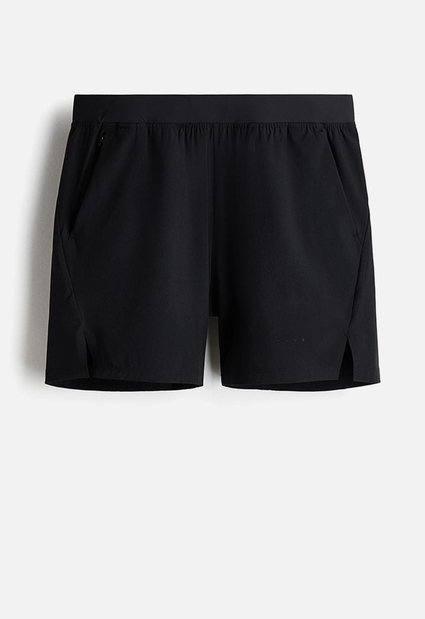H&M - Mid-length sports shorts with drymove™ - black