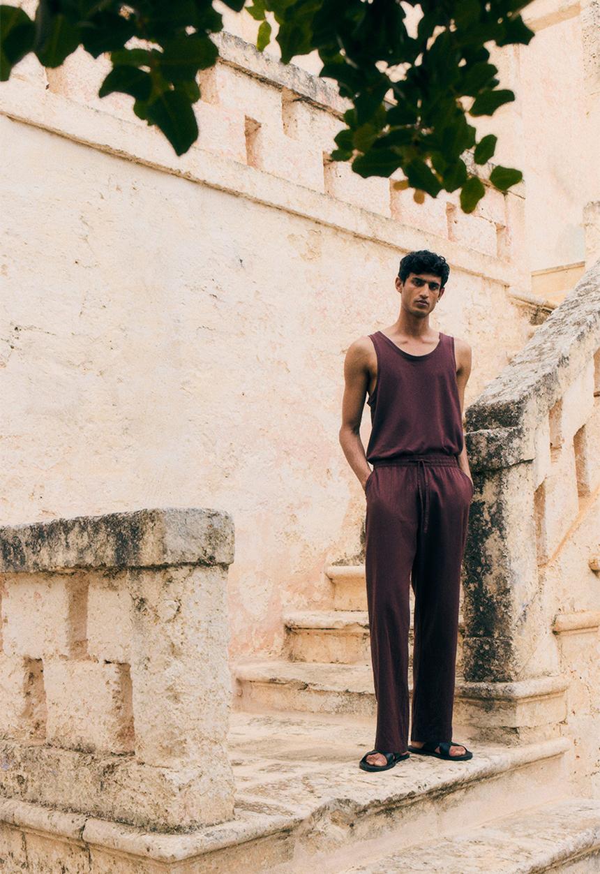 H&M - Pyjama vest top and bottoms - aubergine purple