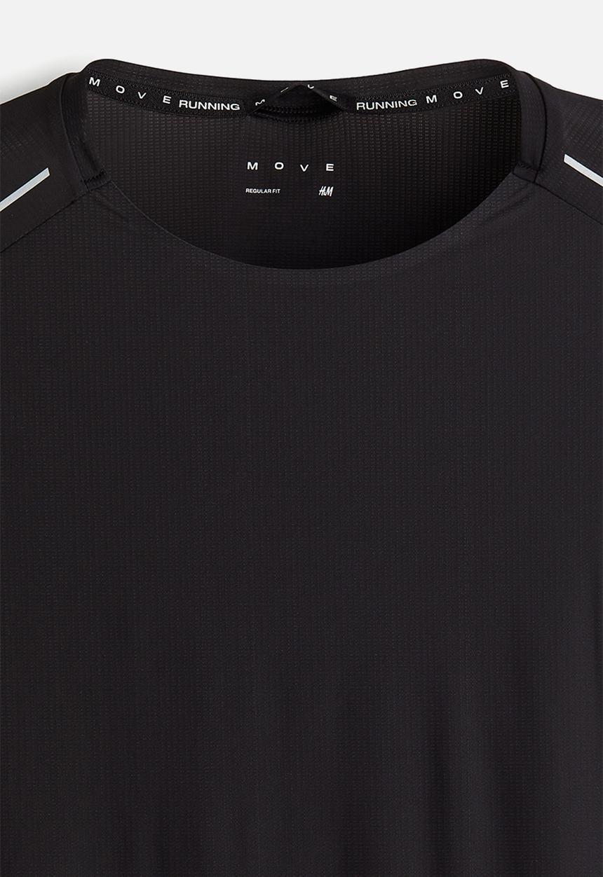 H&M - Regular fit running t-shirt with drymove™ - black