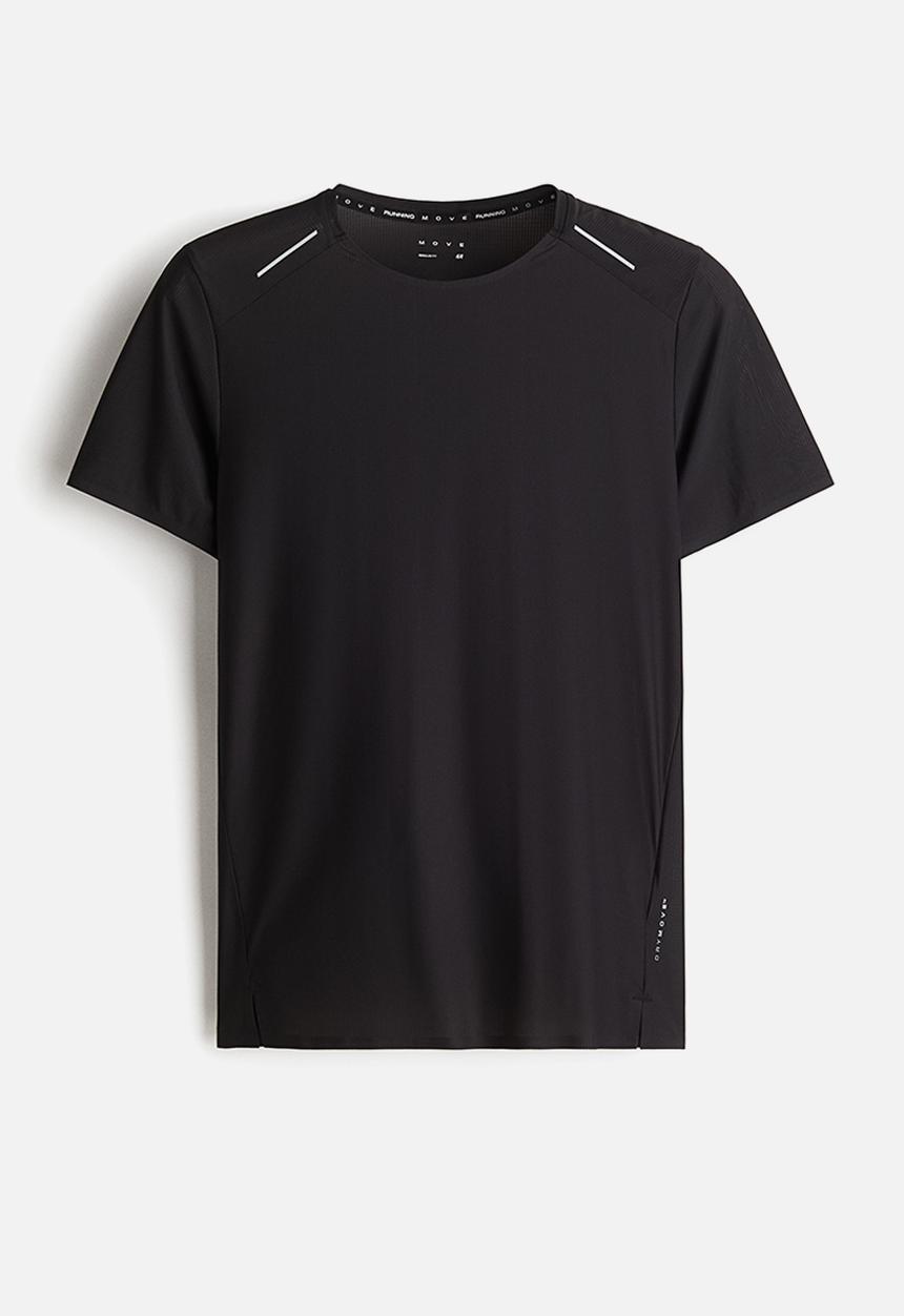 H&M - Regular fit running t-shirt with drymove™ - black