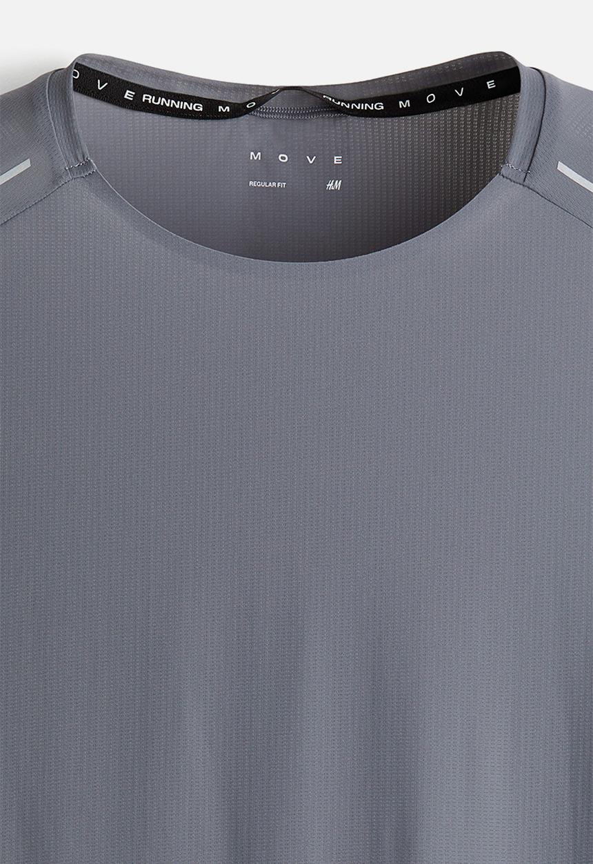 H&M - Regular fit running t-shirt with drymove™ - grey