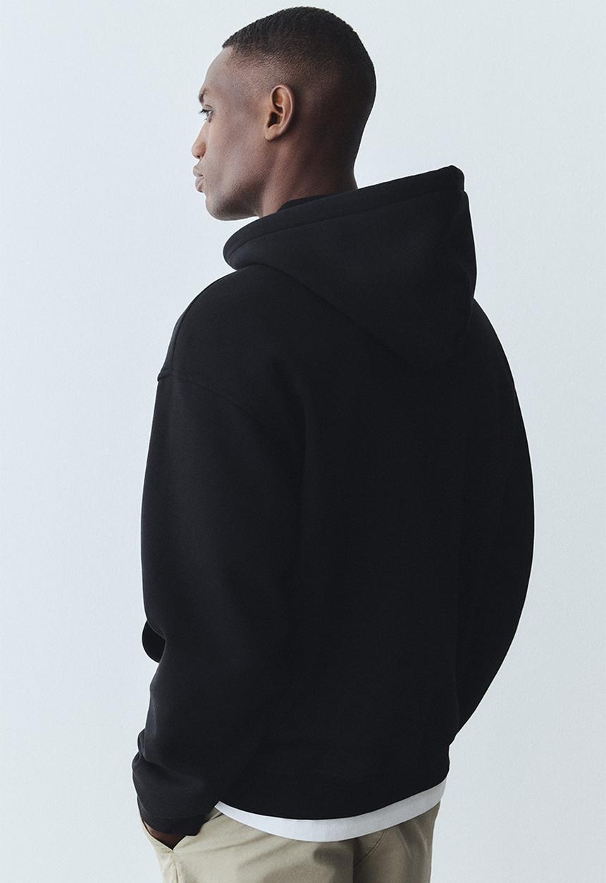 H&M - Loose  fit zip-through hoodie - black
