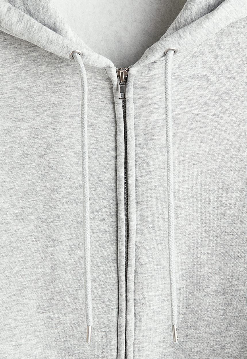 H&M - Loose  fit zip-through hoodie - grey marl