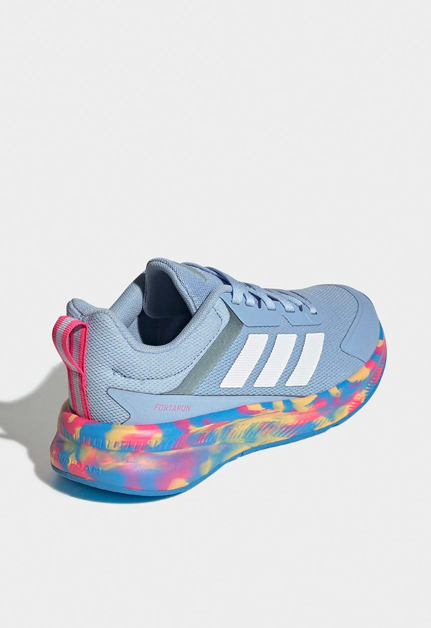 adidas Performance - Fortarun 4.0 J - Glow Blue/Magic Grey Met/Lucid Pink