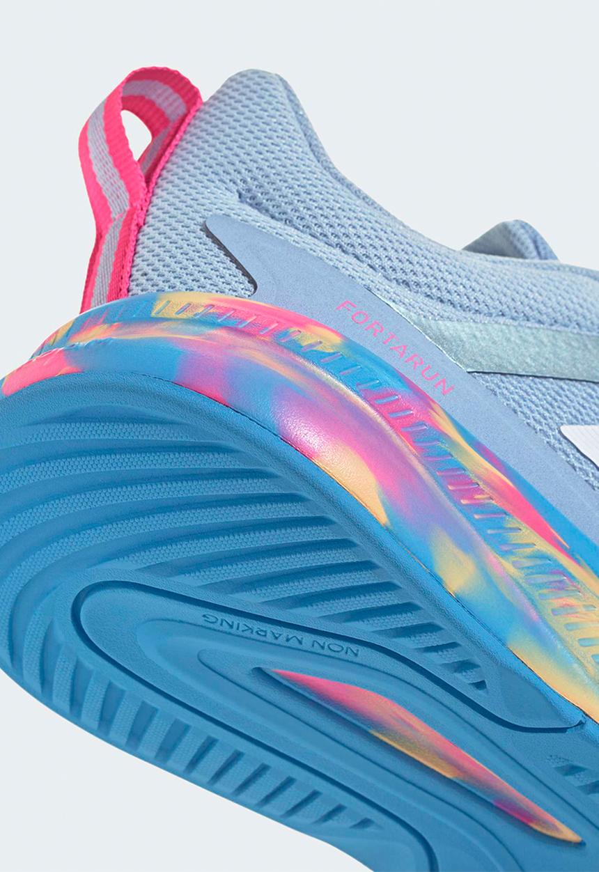 adidas Performance - Fortarun 4.0 J - Glow Blue/Magic Grey Met/Lucid Pink