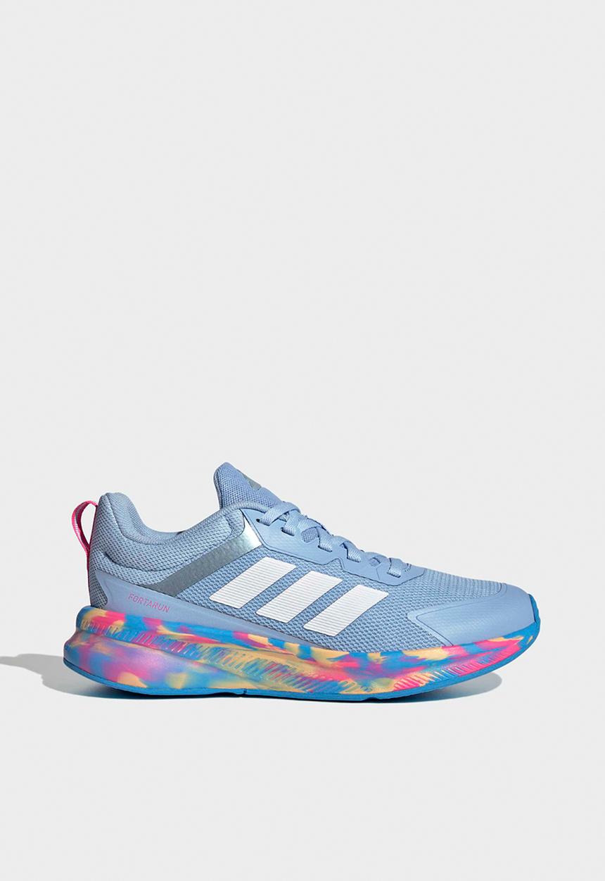adidas Performance - Fortarun 4.0 J - Glow Blue/Magic Grey Met/Lucid Pink