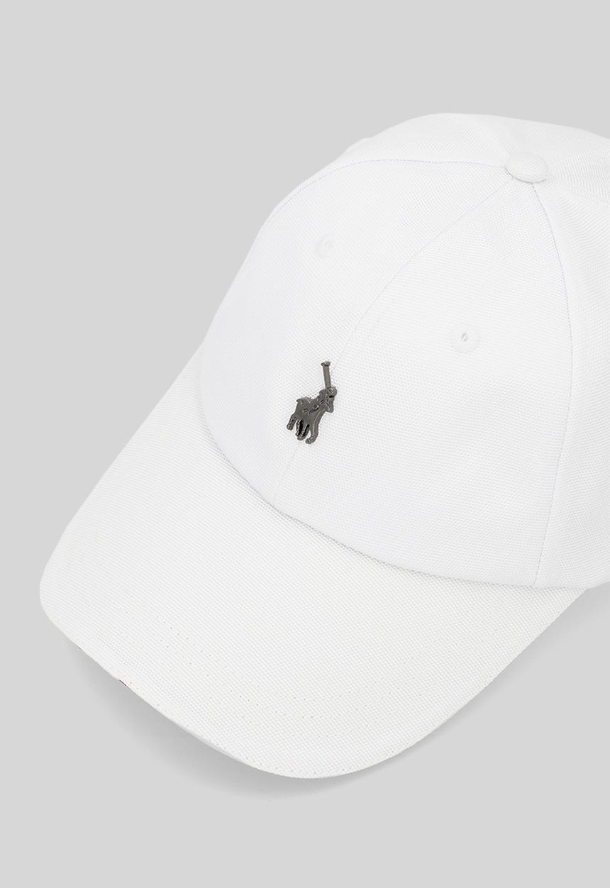 POLO - 6 Panel Metal Peak - White/Red