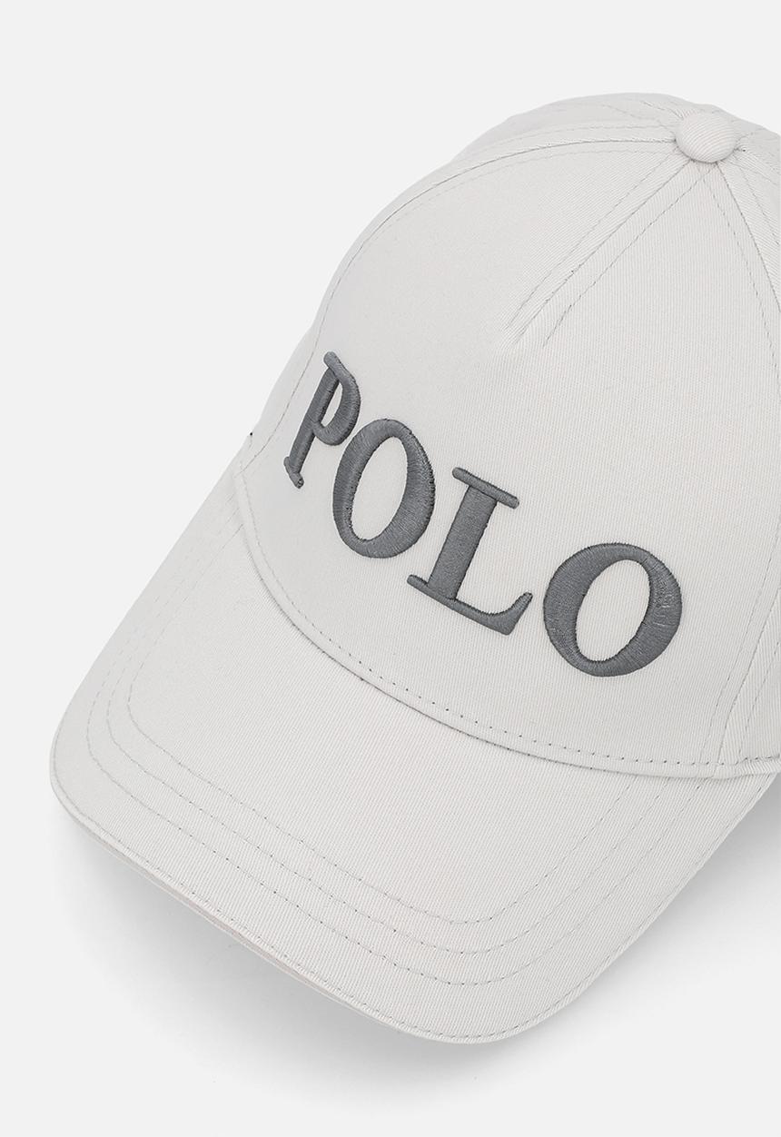 POLO - 5 Panel Embroidered Polo Peak - Light Grey