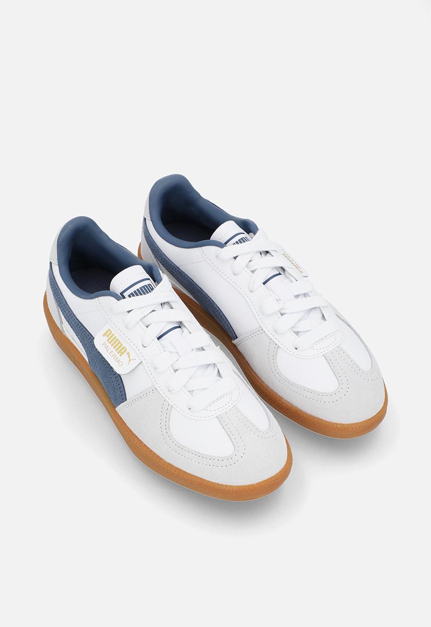 PUMA - Palermo Lth Jr-White/Dark Indigo
