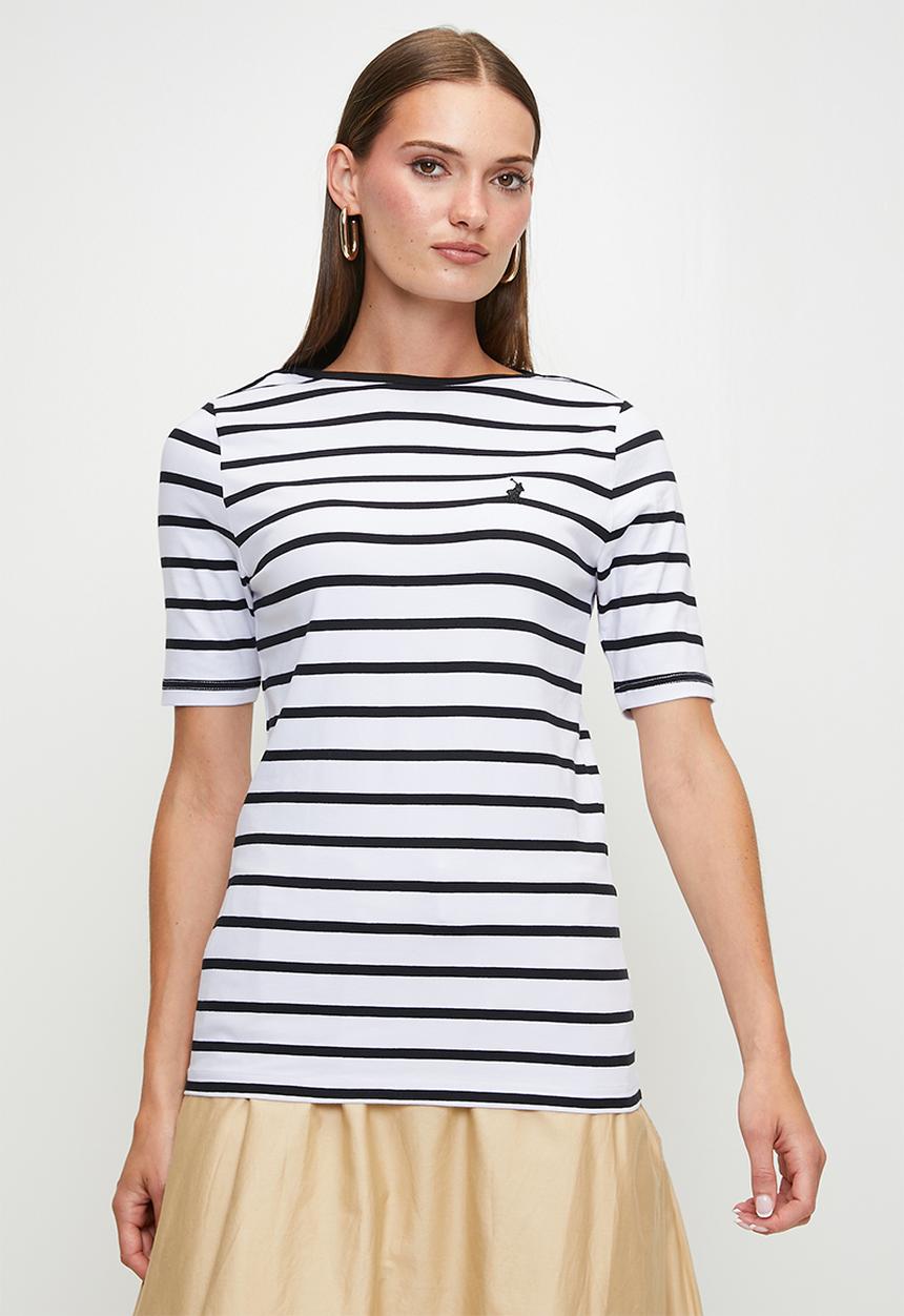 POLO - Ariana ms t-shirt - black and white