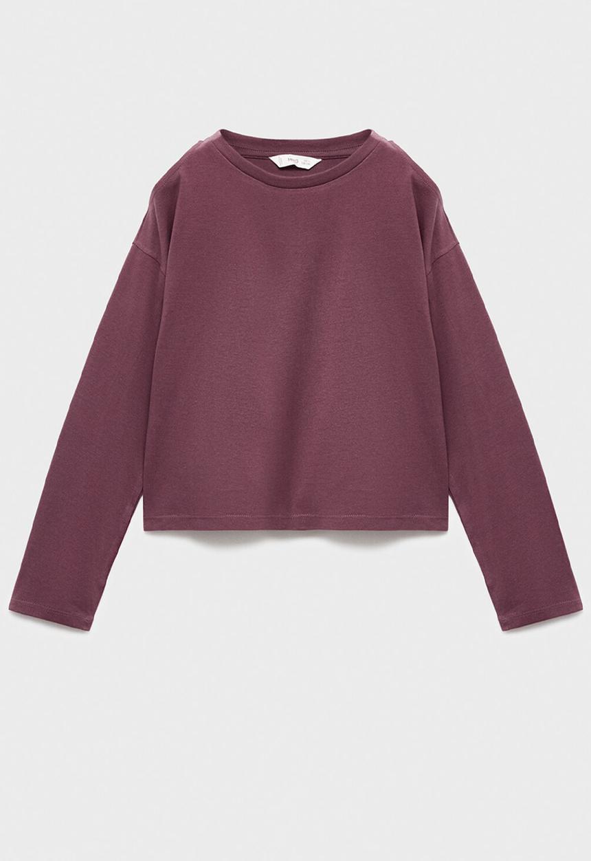MANGO - T-shirt cutout - dark red