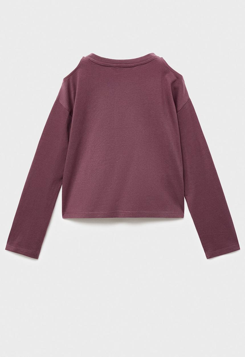 MANGO - T-shirt cutout - dark red
