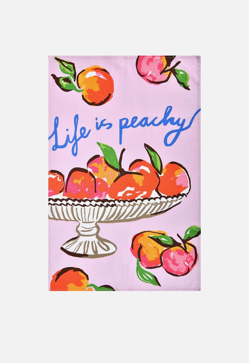Ulster Weavers - Summer Fruits Peach Cotton Tea Towel - Pink