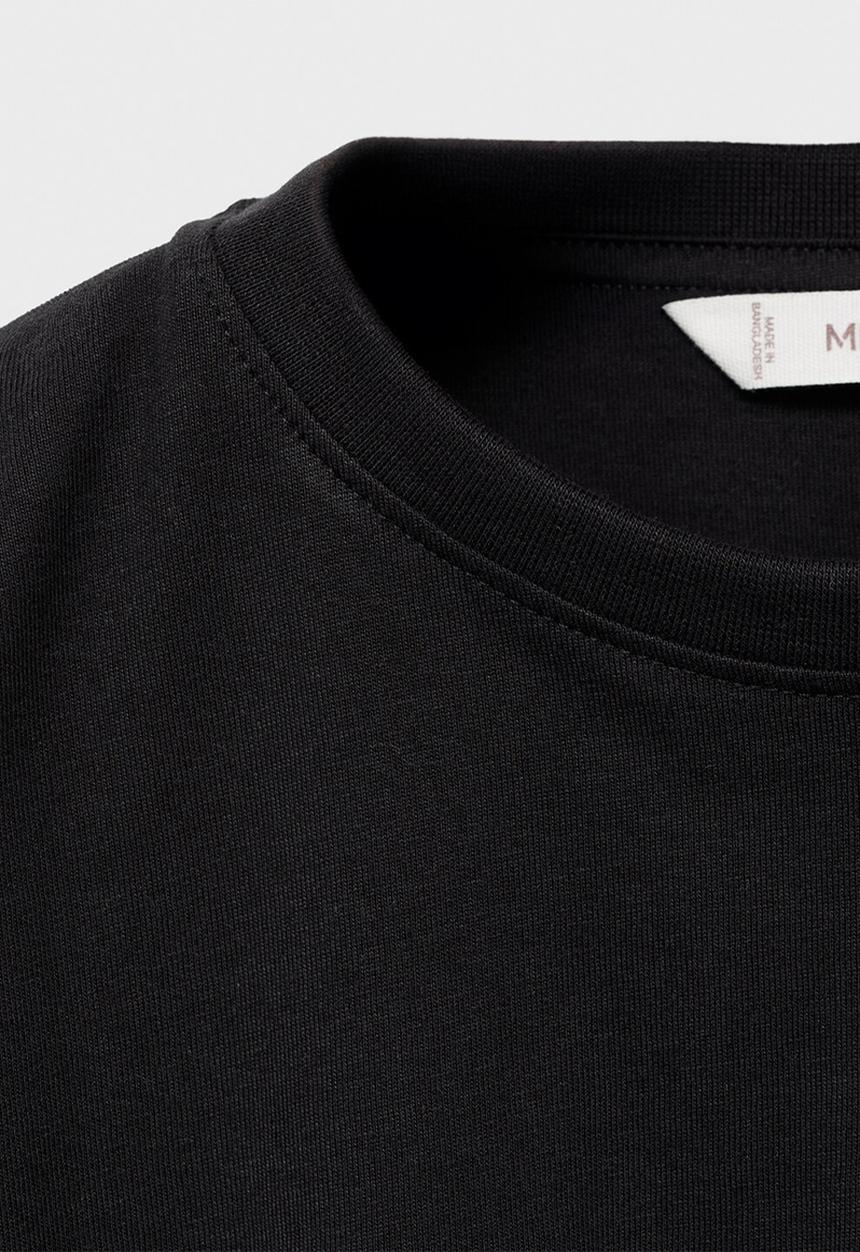 MANGO - T-shirt should - black