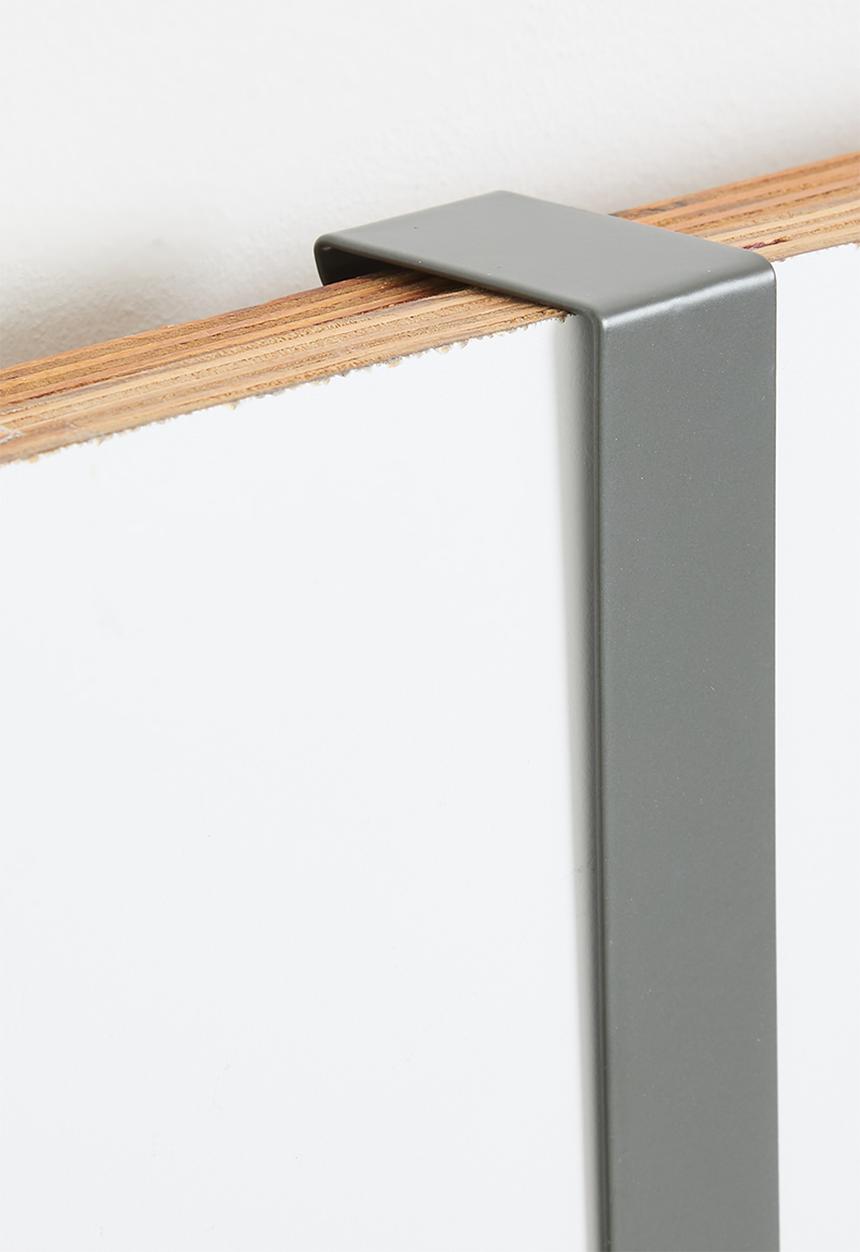 Maisonware - Over the door 5 wooden hooks 35cm x 22cm - Black