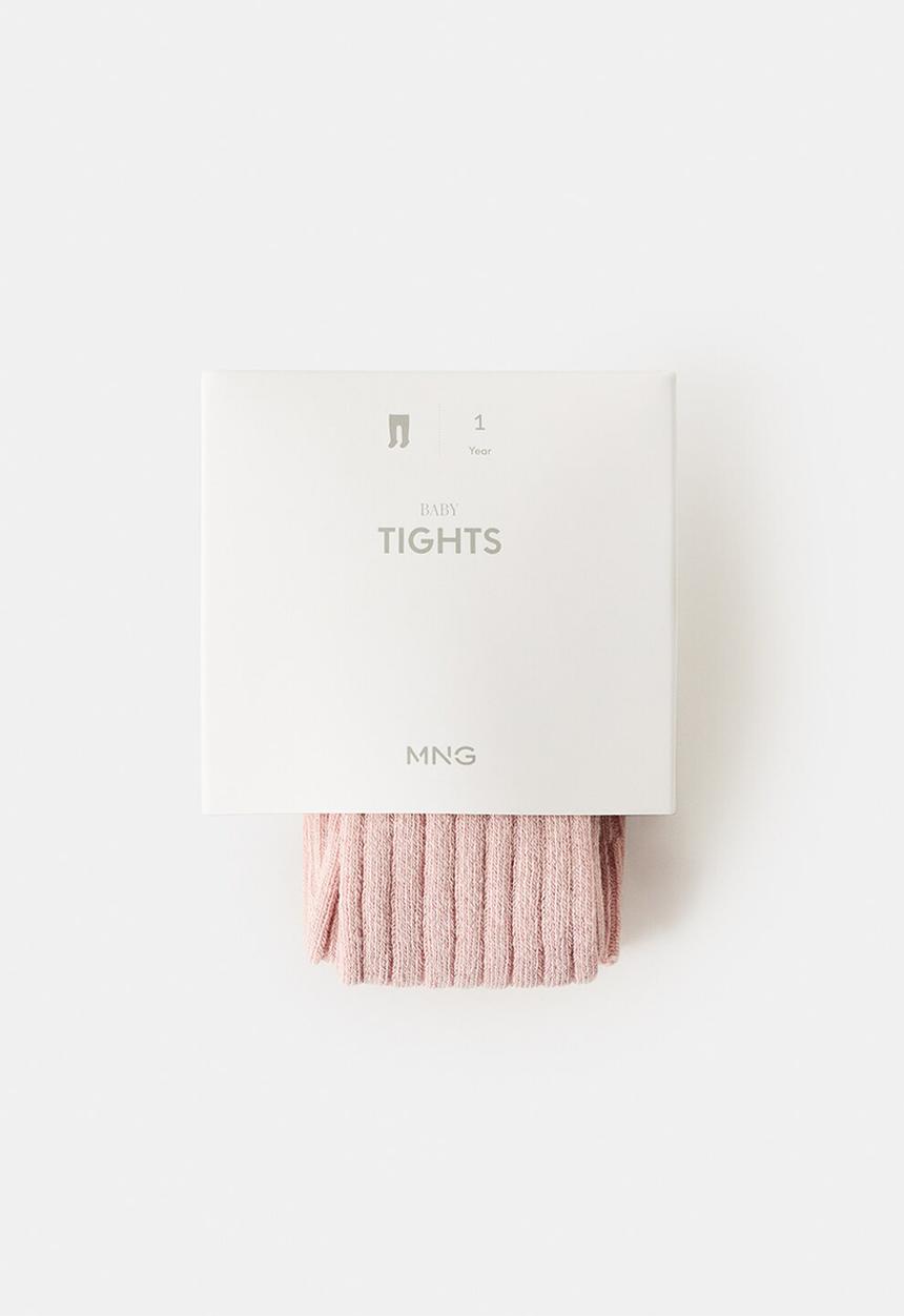 MANGO - Tights minileo - light pastel pink