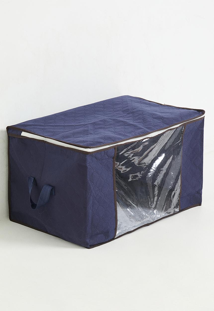 Maisonware - Extra Large Heavy Duty Foldable Storage Bags Set of 4 Navy