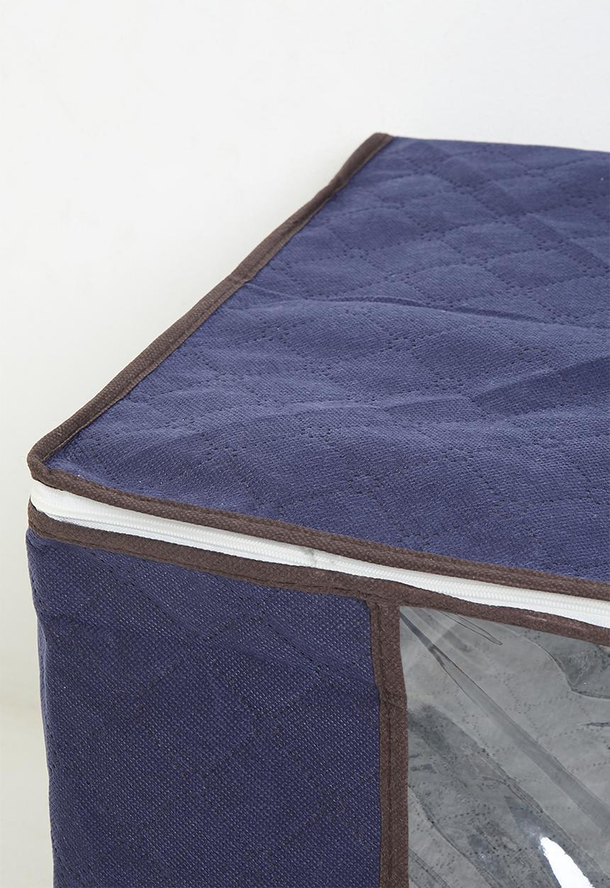 Maisonware - Extra Large Heavy Duty Foldable Storage Bags Set of 4 Navy
