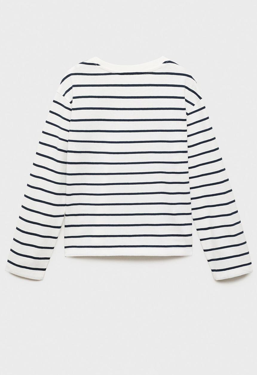 MANGO - T-shirt stripes - navy