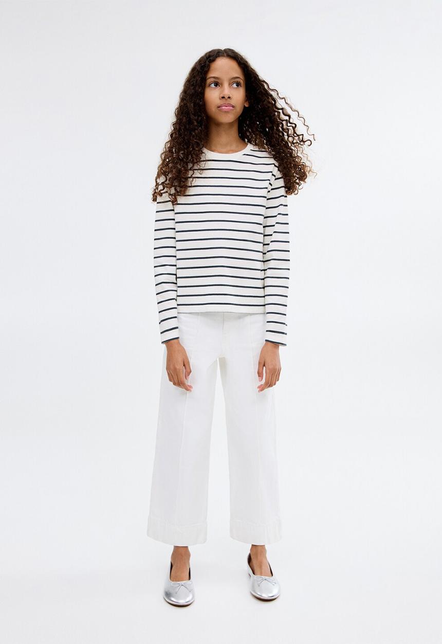 MANGO - T-shirt stripes - navy