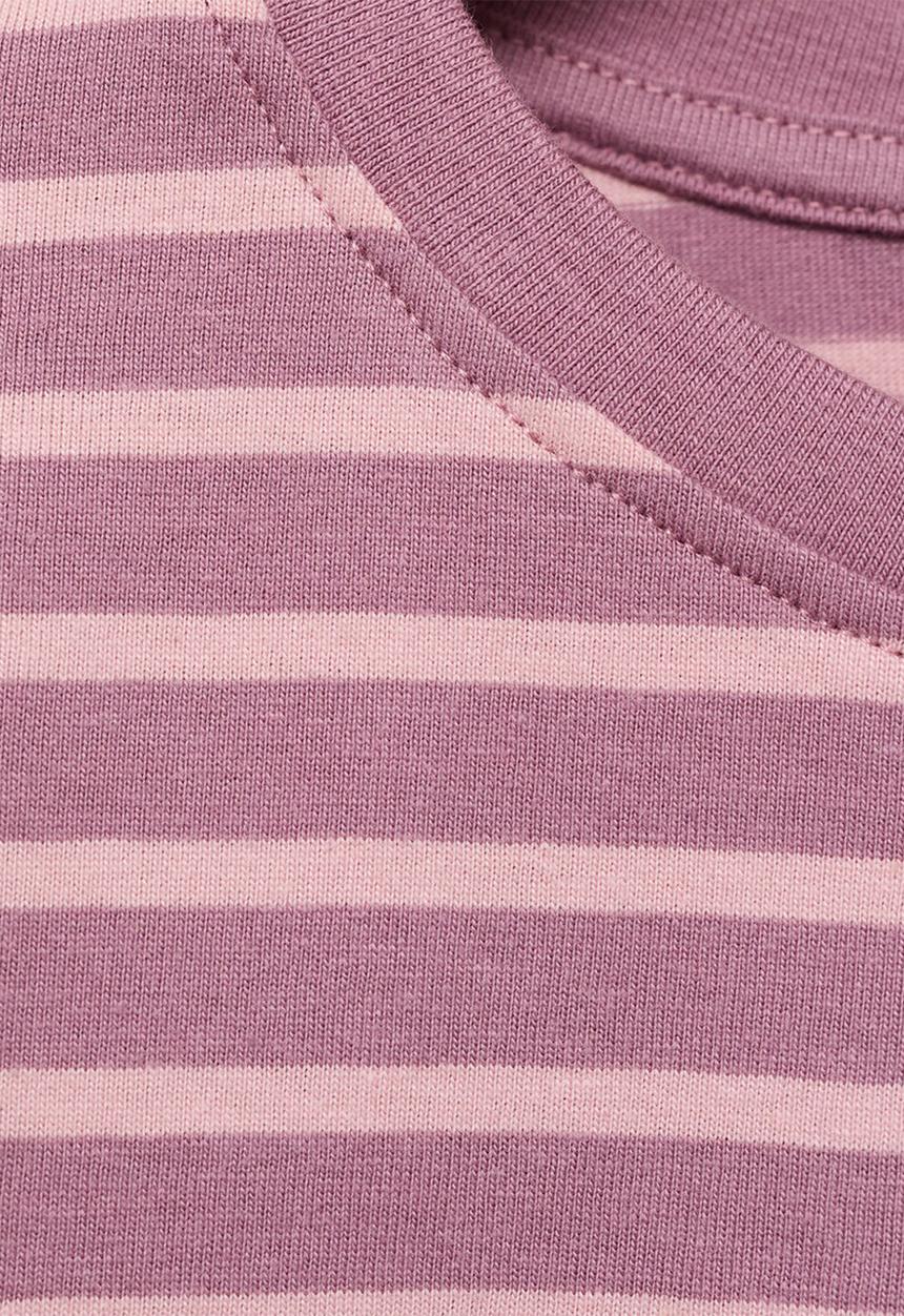 MANGO - T-shirt stripes - pink