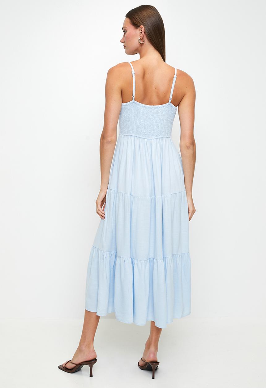 MILLA - Blue tiered dress - blue