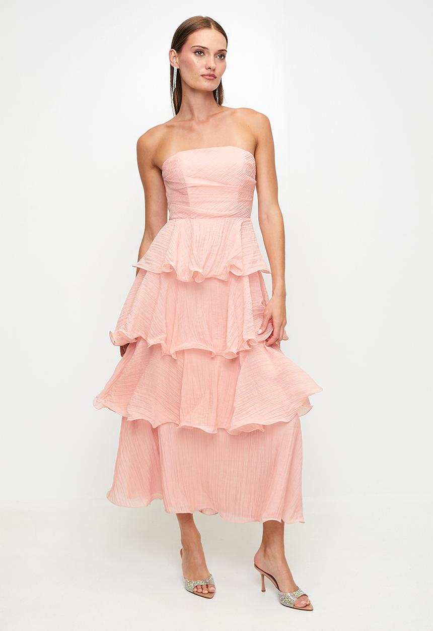 MILLA - Pink tiered dress - pink