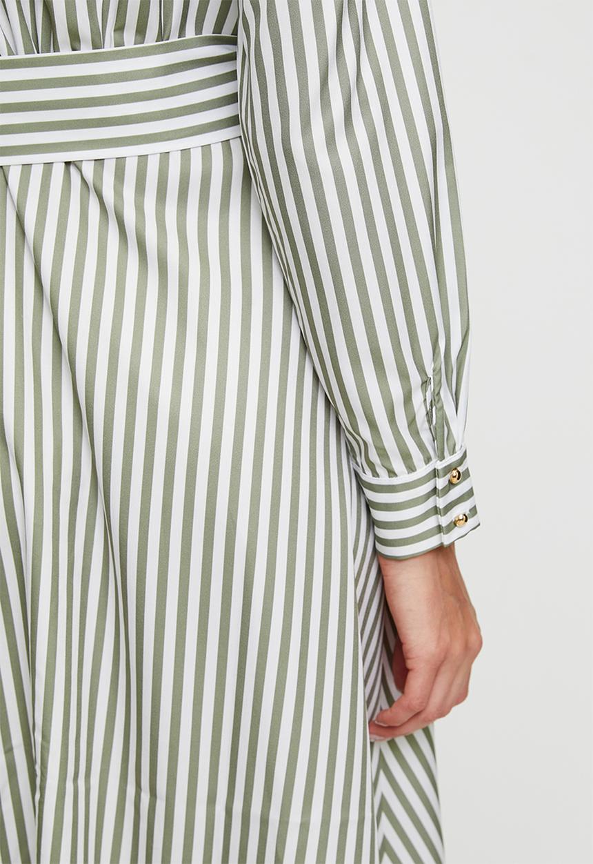 MILLA - Stripe midi shirtdress - green