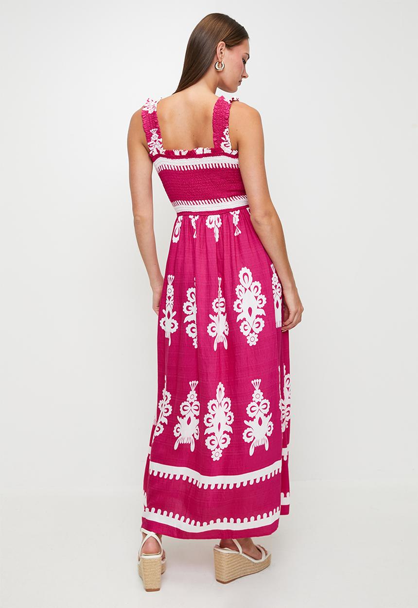 MILLA - Pink paisley maxi dress - pink