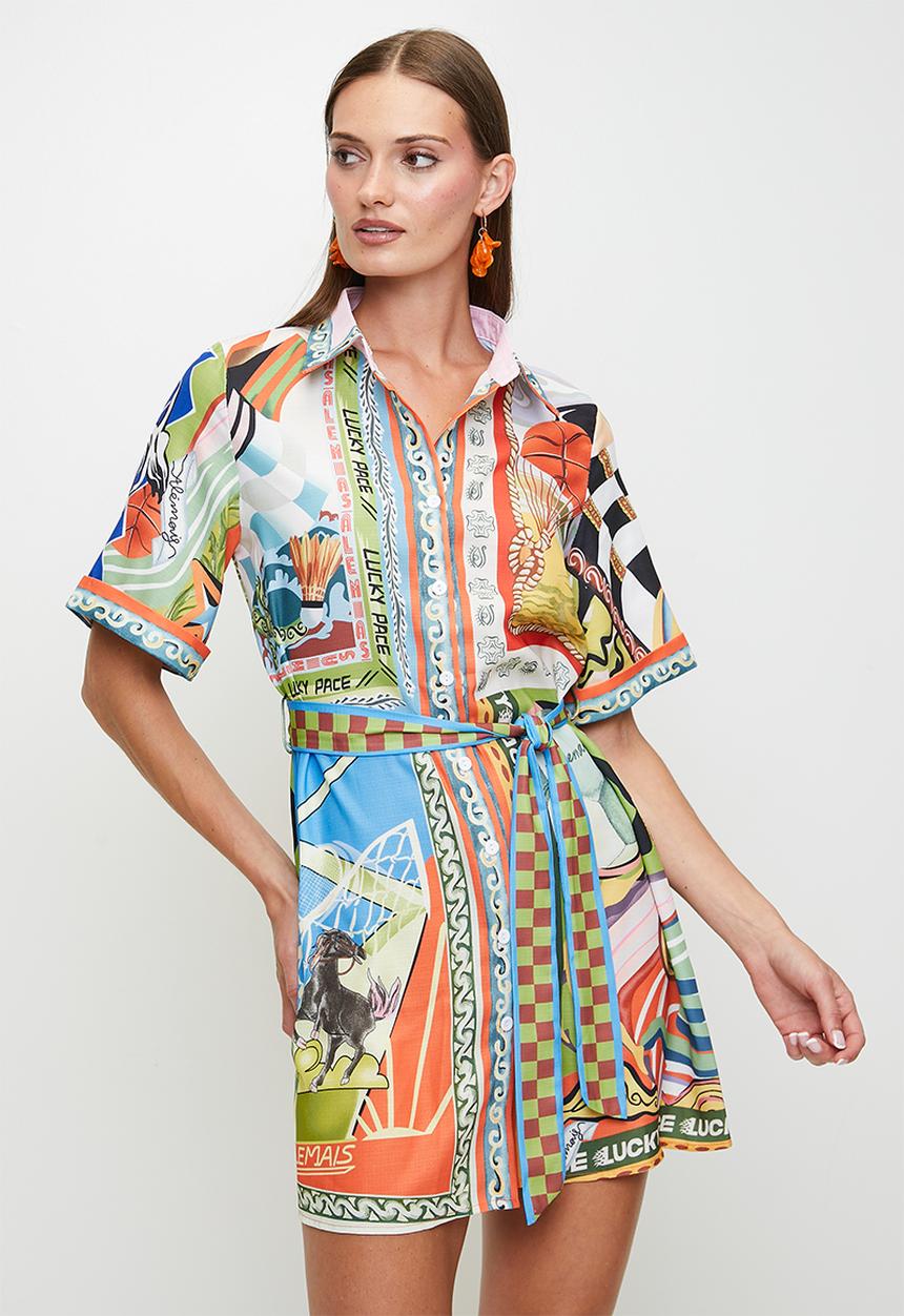 MILLA - Multi print shirtdress - multi