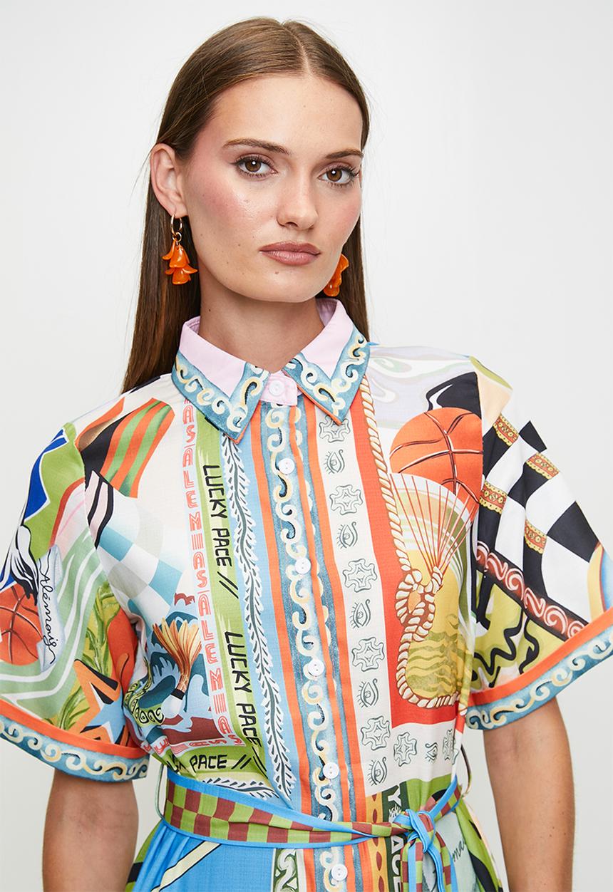 MILLA - Multi print shirtdress - multi