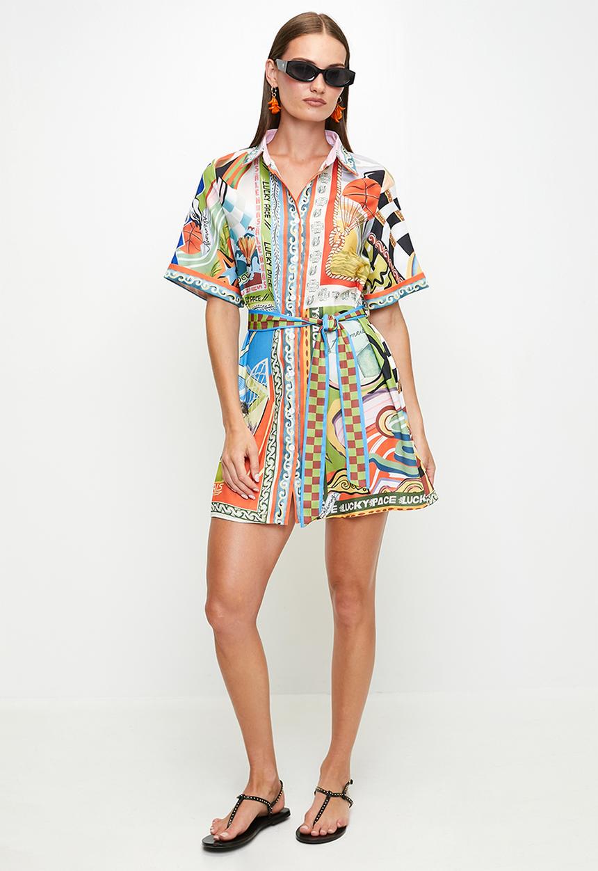 MILLA - Multi print shirtdress - multi