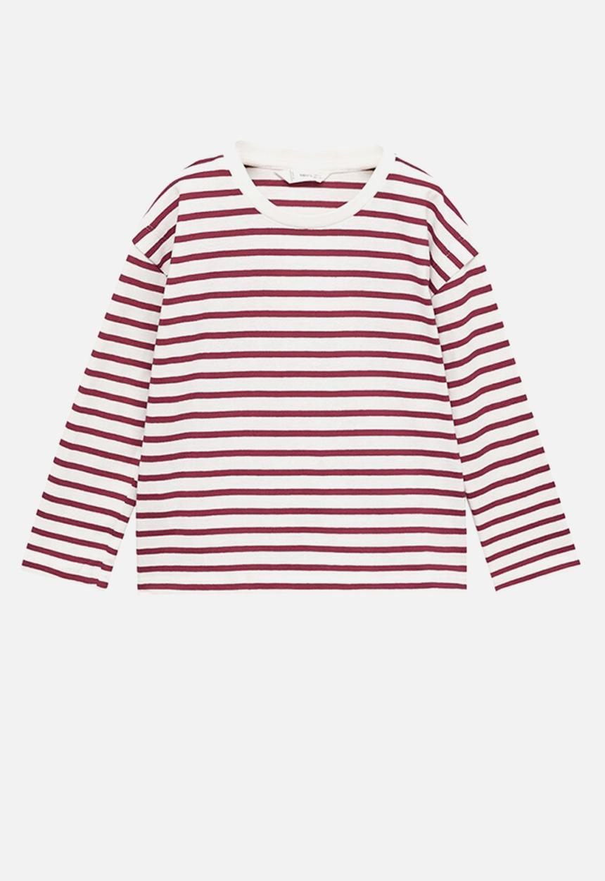 MANGO - T-Shirt RAYITAS - Dark Red