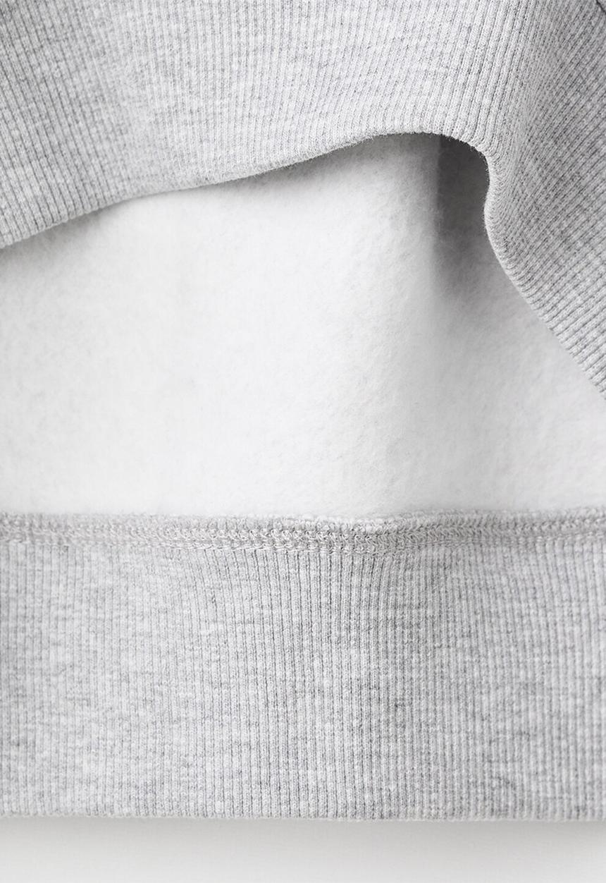 MANGO - Printed cotton sweatshirt -  heather grey