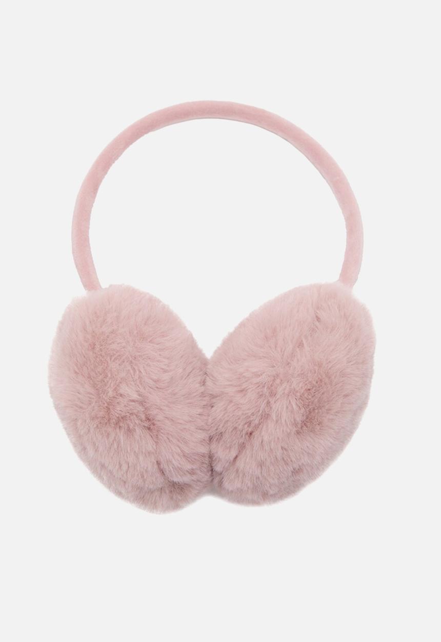 MANGO - Fur-effect earmuffs - light pink 