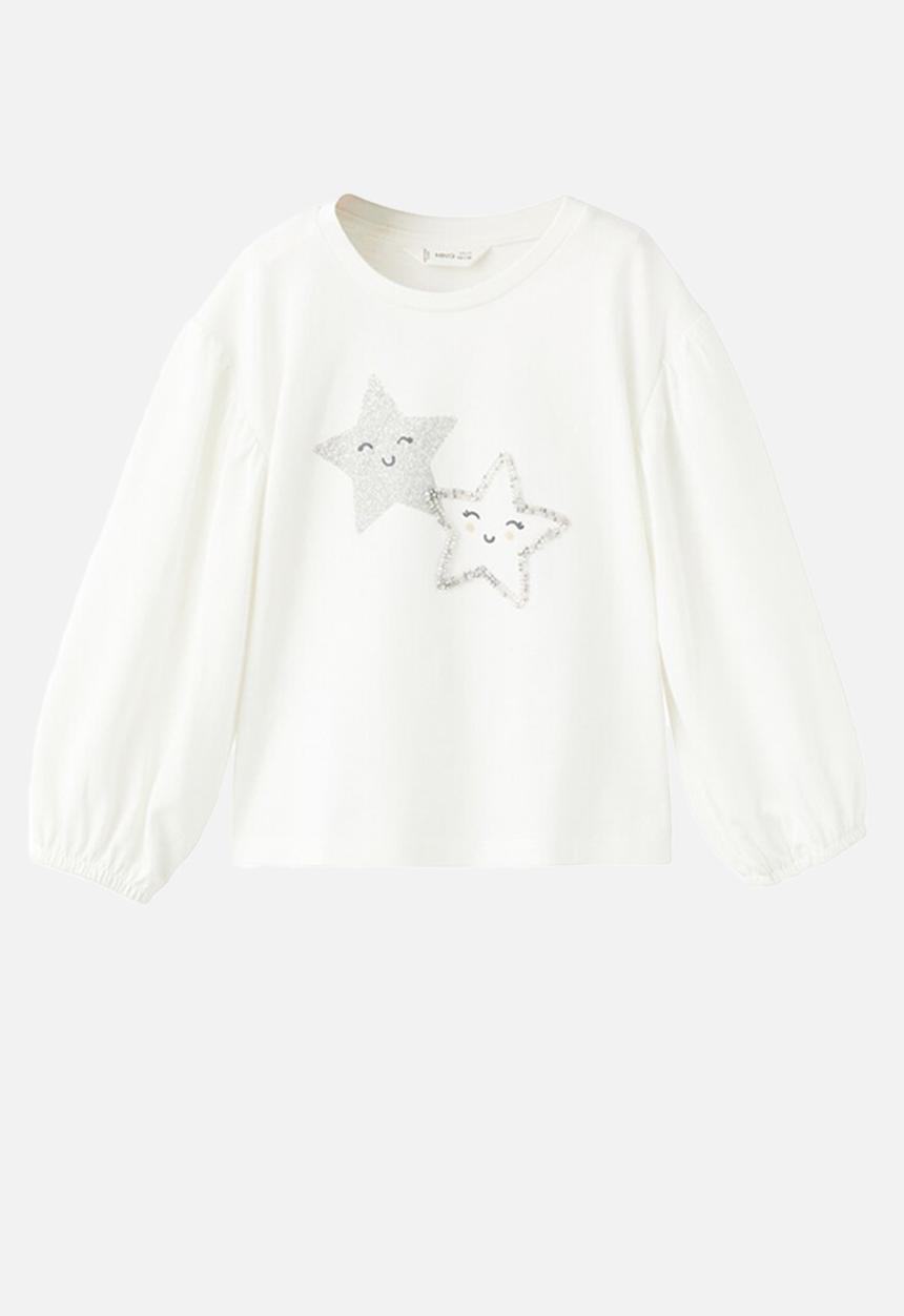 MANGO - T-Shirt PARTY - Natural